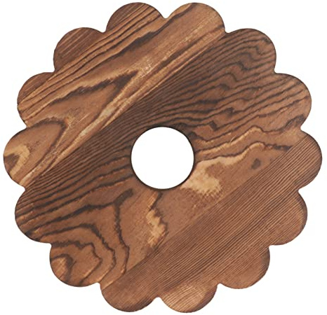 Mikikit Support à Bonsaï en Bois Clair Plateau Roulant Base Ronde 20 Cm pour Pot de Fleurs Convient pour Usage Jardin Intérieur et Extérieur