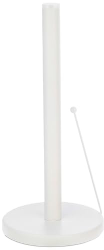 DRW Supporto per Rotolo di Carta da Cucina in Acciaio Bianco, 15 x 15 x 33 cm, Multicolore, Medidas: 15x15x33cm