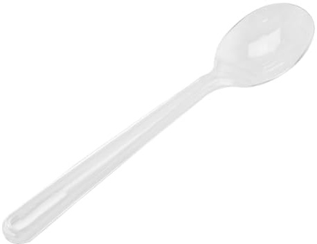 150pcs Heavy Duty Reusable Clear Plastic Spoons - Strong, Durable & Washable Party Cutlery Perfect for Birthday Celebrations, Weddings, BBQs, Camping, Christmas, Business Events & Everyday Dining