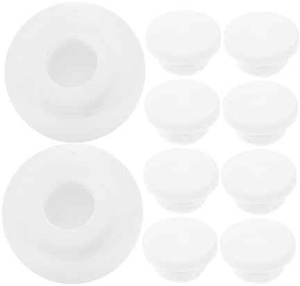 Garneck 10 Pcs Washbasin Overflow Drain Covers Bathroom Sink Overflow Caps 16mm Round Seal Plugs for Washbasin and Bathroom Use