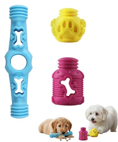 Petstive Hundespielzeug, Intelligenzspielzeug Kauspielzeug für Hunde, Hunde beschäftigungsspielzeug für zuhause, unzerstörbar Puzzle-Hundekauspielzeug, 3-in-1 Hundespielzeug Set (Mini(3-9kg))