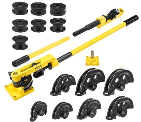 Piegatubi manuale, 14 stampi per tubi 10-25 mm, angolo di piegatura 0-180°, per tubi in rame, alluminio e acciaio inox, per artigianato e fai da te