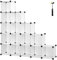 SONGMICS Meuble Rangement 16 Cubes, Organisateur Modulable, Étagère en Plastique, Séparateur de Placard, Rangement Chaussures, pour Chambre, Bureau, 31 x 153 x 153 cm, Blanc LPC44L