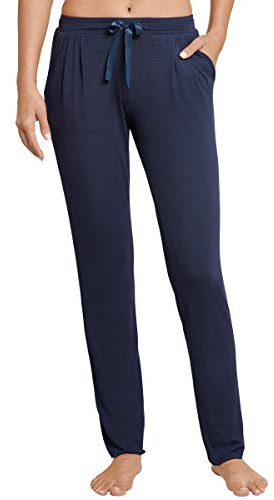 Schiesser Pantalon Long en Jersey pour Femme Mix & Relax, Bleu Nuit (804), 38