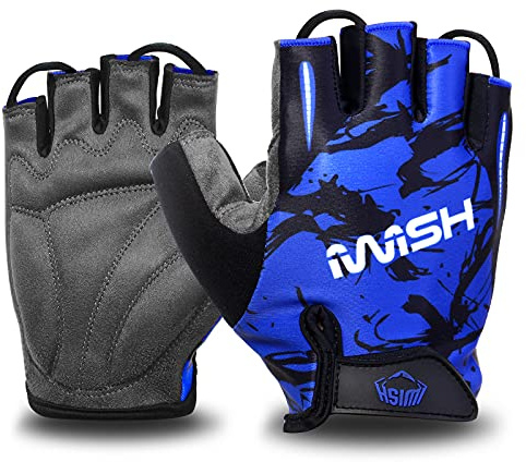 iwish Kids Cycling Gloves Outdoor Riding Bike Roller for Boys Girls Age 4 5 6 7 8 9 10 11 12