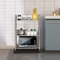 CLIPOP Carrello Portaoggetti a 3 Livelli in Acciaio Inox, Carrello per Isola da Cucina, Carrello Portaoggetti (35 * 60 * 75 cm)