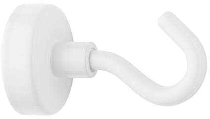Westcott E-10827 00 - Gancio magnetico al neodimio, 25 mm, portata fino a ca. 15 kg, colore: Bianco