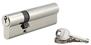 Cilindro europeo a doppia entrata SA 30x70mm, antisfilamento, nichel, 3 chiavi - THIRARD