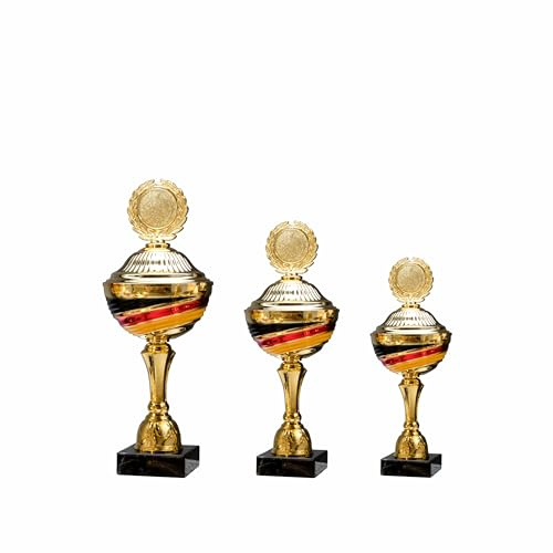 JSSC Neugart GmbH Pokalserie, 3-er Serie, Pokale mit Wunschgravur für Fussball, Tennis, Poker, Skat, Dart, Basketball