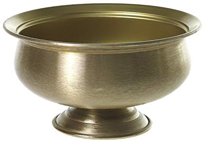 Fiona Metal Gold Compote for Plant and Flowers| Modern Bowl Decor for Home or Office l Indoor and Outdoor Vase for Any Event Decorations (8.25x 4.5) (72200)