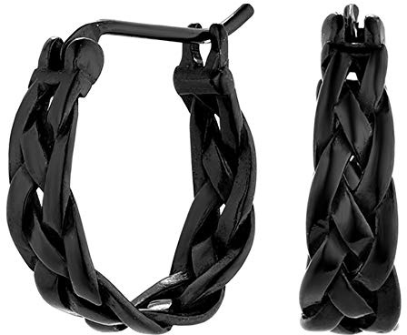 JewelryWe Creolen Herren Damen Geflochten Schädel Totenkopf Skelett Hand Ohrringe Ohrstecker Retro Edelstahl Ohrschmuck für Männer Frauen Halloween