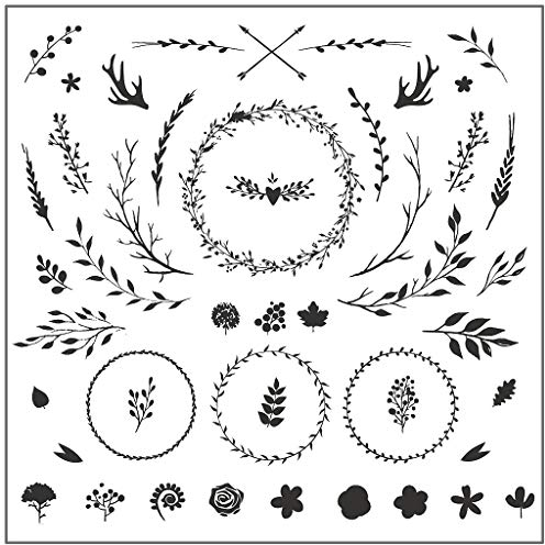 Silikonstempel, Girlande Verlässt Blumen Transparent Klar Silikon Stempel Blatt Scrapbooking Fotoalbum DIY Stempel Für Weihnachten Valentinstag Thanksgiving Geschenke