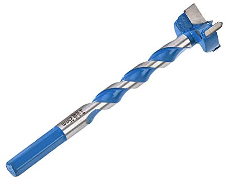 sourcing map Forstner Bohrer Bit Lochsäge Hartmetalllegierungstahl Spitze Hex Schaft Schneidwerkzeug für Scharnier Sperrholz Holz 25mm Dmr. blau
