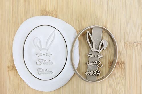 Frohe Ostern cookie cutter Fondant Keksstempel/Ausstechform keksausstecher PLA ca.8cm