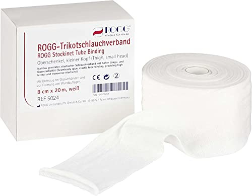ROGG® Trikotschlauchverband | Elastisch, saugfähig und luftdurchlässig | Optimaler Hautschutz als Unter- und Überzug bei Verbänden (20m x 1,5cm)