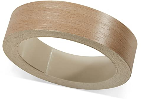 ben+camilla.com Selbstklebender Kantenumleimer | Buche hell 19 mm x 5 m Rolle Holz-Struktur | Kantenschutz zum Überkleben - wie Klebeband OHNE Bügeln | Premium Qualität für professionelle Ergebnisse