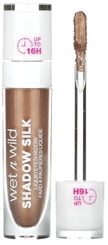 Wet n Wild Shadow Silk Liquid Eyeshadow, Highly-Pigmented Liquid Eyeshadow with Shimmer Finish, Dries Quickly, Easy to Apply with Wand Applicator for Ultimate Precision, Bronze Digger Shade
