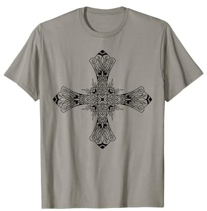 Keltisches Kreuz Mandala Henna Tattoo - Irish Gothic Bohemian T-Shirt
