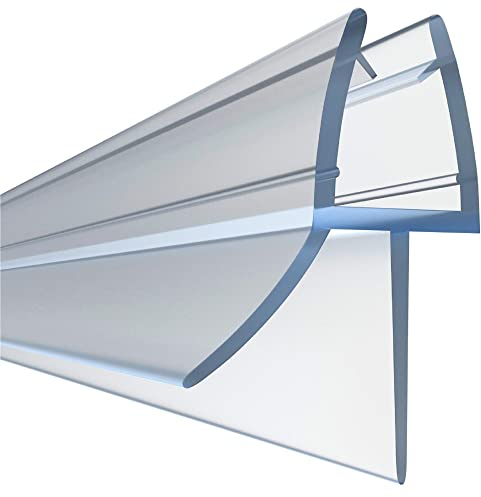 HNNHOME Junta de ducha, 1 metro para grosor de cristal de 6 – 8 mm, junta para mampara de baño y mampara de ducha, sella hasta 20 mm desde (recta)