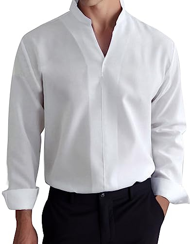 LAOSU Chemise Homme Manches Longues Et Boutonnée, Automne, Ecru, Bowling Vintage, Hawaïenne Luxe, Imprimée