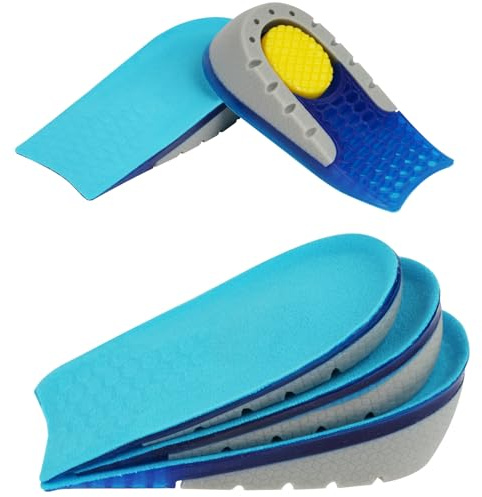 Höjdökande skoinlägg, osynliga hälkuddar Hälsula, unisex elastiska stötdämpande hälkuddar Halvförhöjda hälskolyft, hissinlägg för män kvinnor