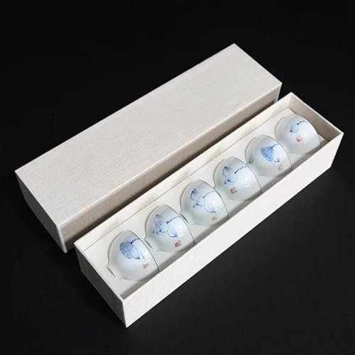 Service à Thé En Métal Ensemble de tasses à thé en céramique, expresso arabe, tasse à café, Kung Fu chinois, tasses à eau claires, bol à thé japonais, Service, boîte-cadeau, 6 pièces Set De Théière Et