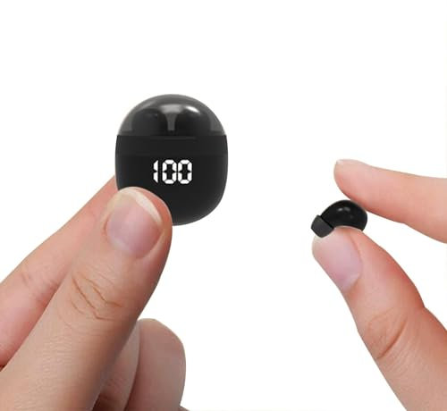Xmenha Écouteurs Taille de Poche Petit Mini oreillette Bluetooth sans Fil Autonomie Longue durée Étanchité IPX5 Légère Intra-auriculaire Écouteurs Bluetooth sans Fil Casque Bluetooth