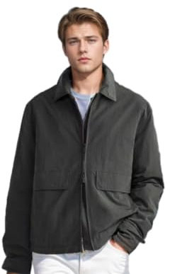ZEMALON Jacke Herren Jugend Klassisch Trend Übergangsjacke Herren Slim Fit Komfortabel All-Match Langarm Jacke Herren Casual Mode Outdoorjacke Herren E-Black XL
