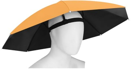 Chaoyilian Regenschirm Hut Mit Elastischem Band,Sonnenschutz Angelschirm-Hut,SonnenschirmhüTe,Gegen Uv,Wasserdichter,Mit Verstellbares Gummiband,Tragbar,FüR Golf Angeln Und Gartenarbeit