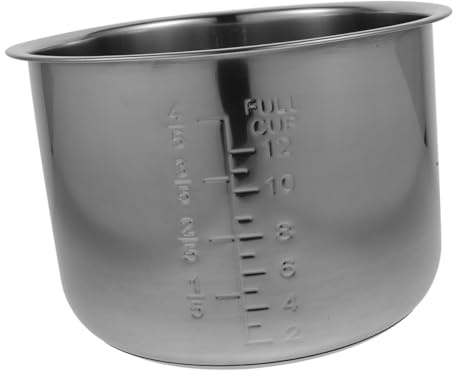 FELTECHELECTR Pentola Interna per Cuociriso in Acciaio Inox 304 5,6 l Rivestimento Antiaderente Sostituzione Accessorio Cucina Elettrica per Cottura Riso, Zuppe e Torte Uso Domestico
