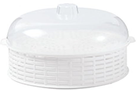 Fdit Cubierta de Vegetales Huecas de Múltiples Capas Antiholeras con Boquilla, Rejilla de Almacenamiento de Alimentos, Cesta de Drenaje de Cocina Transpirable para Frutas (2 Niveles)