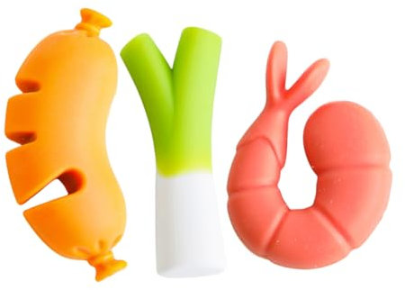 ULTECHNOVO 3pcs Silicone Kitchen Lid Lifters Pot Lid Riser Boil-Over Preventer Spill Stopper Pot Clip Set for Stove Cooking