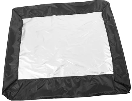 BAZEITFLOW Sandbox Cover with Drawstring Dustproof Protective Cover for Garden Sandbox Small Bathtub Durable Sun Rain Protection Black
