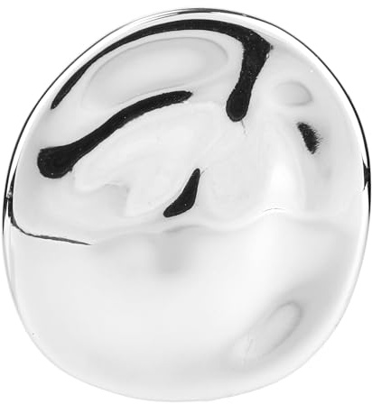 Géométrique Broche en Métal, Broche Vintage Rondes Irrégulières pour Femmes Hommes Élégante Épinglette Bijoux Robe de Soirée pour Mariage Fête D'Anniversaire (Argent)