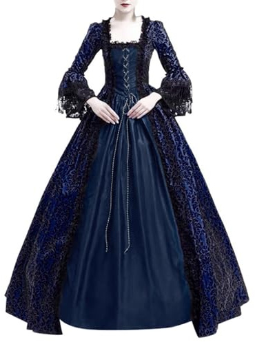Generisch Mittelalter Kleidung Damen Court Rokoko Barock Marie Antoinette Ballkleider Abendkleider Cosplay Retro Prinzessin-Königin-Kleid Partykleid Ballkleid Renaissance Faltenrock Maxikleider