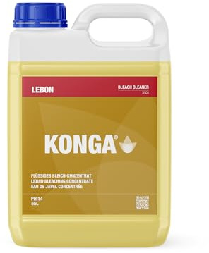 Konga Bleach - Chlorreiniger & Weißmacher mit Blumenduft - 5L Kanister | Effektiver gegen Schmutz & Gerüche | Für Sanitärbereiche, Böden & weiße Wäsche