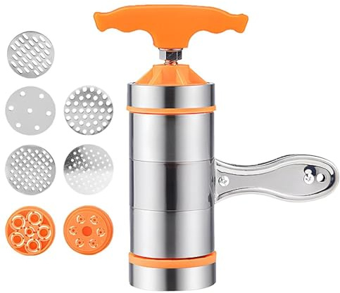 Noodle Press Machine, Hand Crank Pasta Maker, Fast Dough Extruder Tool, Household Spaghetti Mold Kitchen Accessories Use for Home Cooking Fresh Pasta Preparation Manual Dough Rolling Shaping Kitchen
