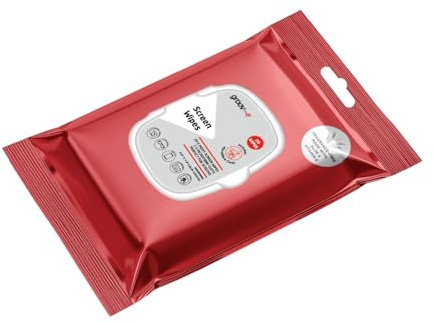 Groov-e Individual Pre-Moistened Screen Wipes 20 Pack - Gentle Cleaning Sachets for Smartphones, Tablets, Laptop Screens, and Monitors