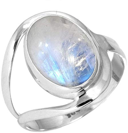 Jeweloporium Natürlicher Edelsteinring für Frauen, Perle, Tigerauge, Lapislazuli, Kristall, oval, Boho, echtes 925er Sterlingsilber, handgefertigter Schmuck