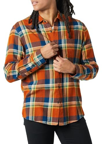 Amazon Essentials Uomo Camicia in Flanella a Maniche Lunghe