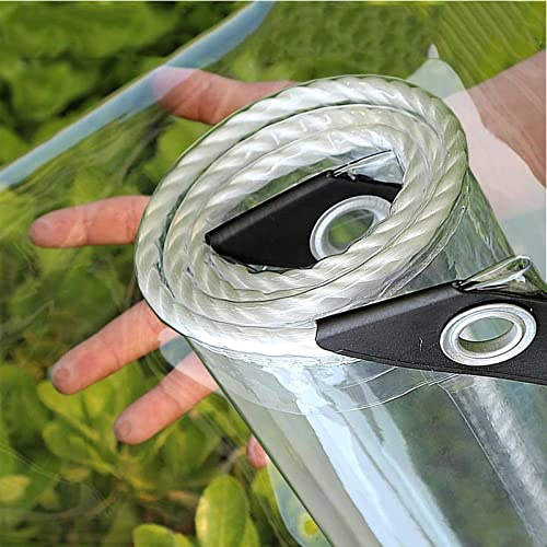 SDLLG Transparente Abdeckplanen Plane mit ösen Wasserdicht Klare aus 400g/㎡ PVC，die Dicke von Allzweckplane ist 0,4mm Wetterfeste Strapazierfähige Planen Faltbar Ideal als Gewächshaus 1.0 * 1.0m
