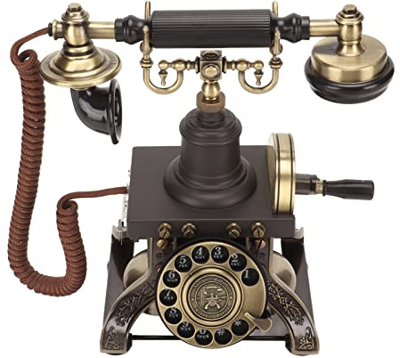 Vintage-Telefon, Drehwahltelefon, Europäisches und Amerikanisches Antikes Telefon Retro, Altmodische Festnetztelefone für Zuhause oder Büro