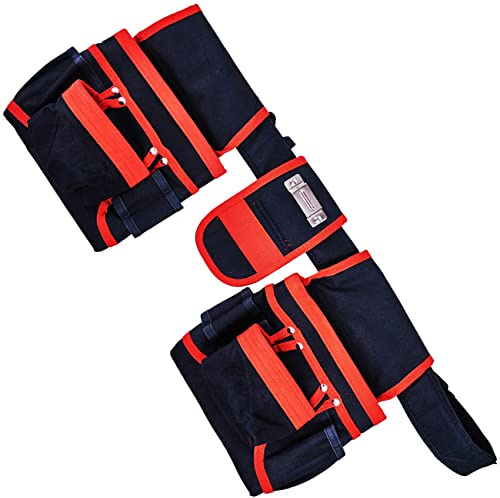 20x Pockets Premium Heavy Duty Double Tool & Nail Pouch Belt | Builders | Construction | Work Bag | Holder | Apron | DIY | Garage | Workshop | Carpenters | Measure Tape | Hammer Loops | UK Free P&P