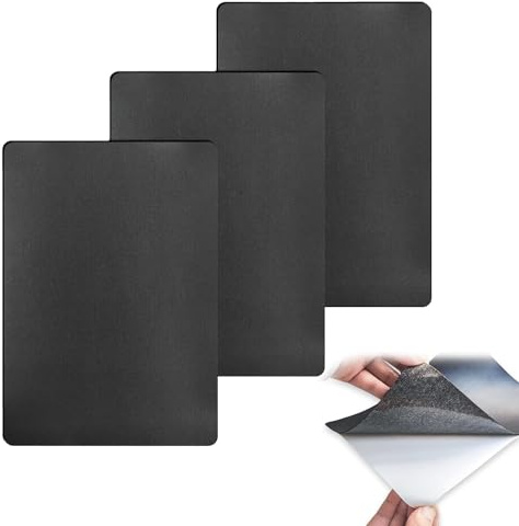 MagiSel Kunstleder Reparaturset, 3PCS (Schwarz), Wasserdichte Selbstklebende Leder Patches, für Couch, Autositz, Sofa, Möbel, Jacken