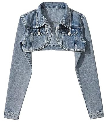 Giubbotto Jeans Donna,Giacca Di Jeans Corta Da Donna Distressed Bolero Coprispalle Top Corto Capispalla Da Camionista Elasticizzato Su Misura Cappotto Di Jeans Corto Con Bottoni Cardigan Giacca Di J