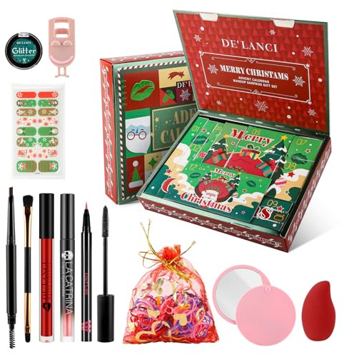 Makeup Advent Calendar 2025, 12 Days Christmas Countdown Advent Calendar Gift for Women, Xmas Gift for Girls,Makeup Gift Set,Xmas Gift Box Calendar for Women Full Kit