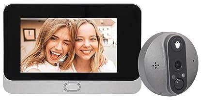 ThikK 1080P Wifi Wireless Video Doorbell Camera Tuya Smart Home Apartment Wifi Visual Peephole Door Bell Tuya Video Intercom for Home(R9S-1080P-32g)