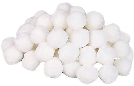 CAXUSD 1 Packung Schwimmschwamm Wannensieb Pool-Sandfilter Schwimmbad Filterkugeln Faserbällchen für Poolfilter gewidmet Faserkugel um Reinigungskugel Ballaststoff Weiß