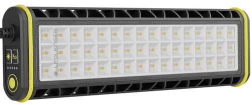 Ledlenser AT10C Work Flutlichtstrahler, 2,5m Kabel, 5000lm, inkl. Koffer | Weiß- oder Warmlicht, dimmbar, wand- & stativmontierbar, IP67 wasserdicht, 1365g, LED-Leuchte für Ingenieure, Bau & HLK