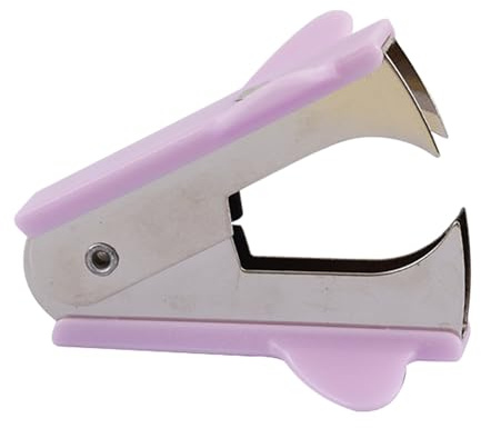 Quitagrapas de Grapas, Herramienta de Eliminación de Grapas para la Oficina de la Escuela en Casa, Mini Removedor de Grapas de Tipo Pinzas para Escuela e Hogar(Lavanda Púrpura)